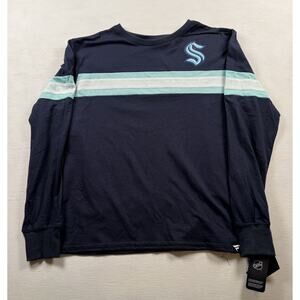 NWT Fanatics Women’s Seattle Kraken Long Sleeve Shirt Brand New Size Medium